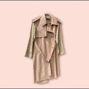 Trench coat,pink trench coat, designer trench coat